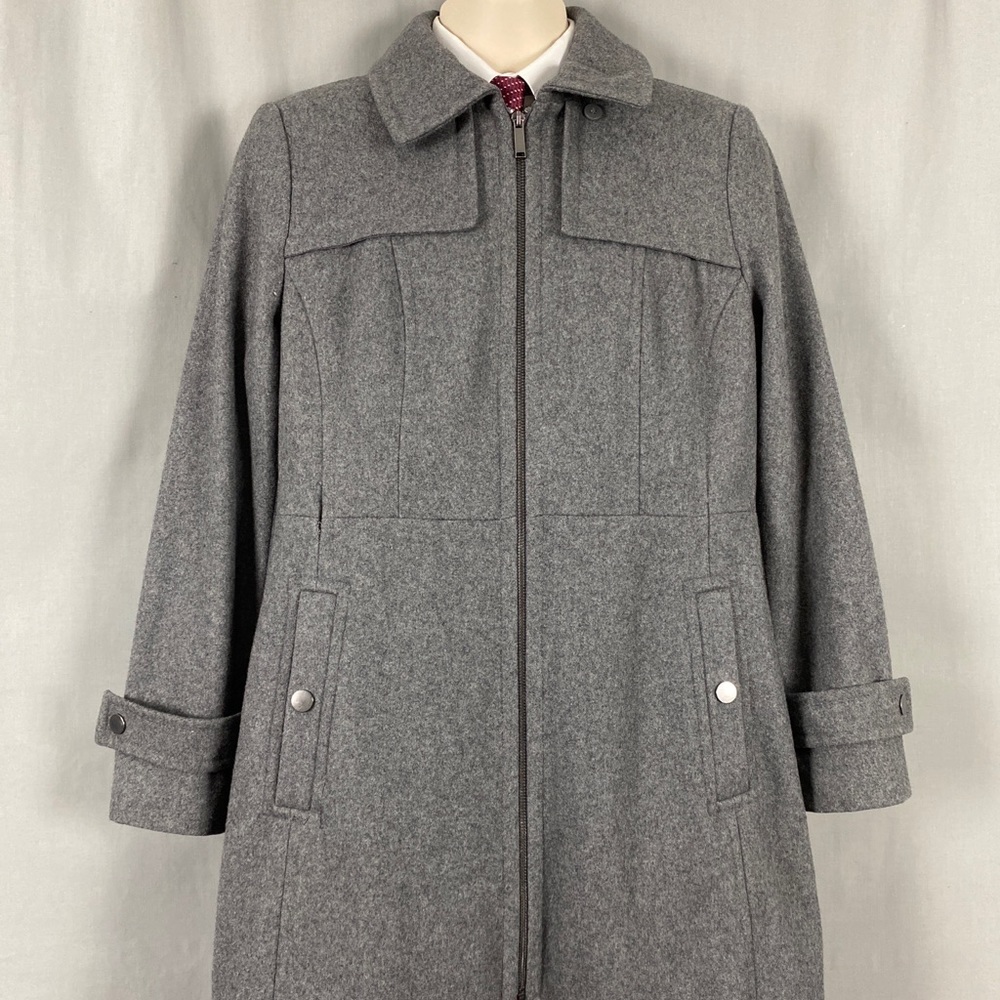 Women’s - London Fog TOWER Wool Coat - (L) Gray